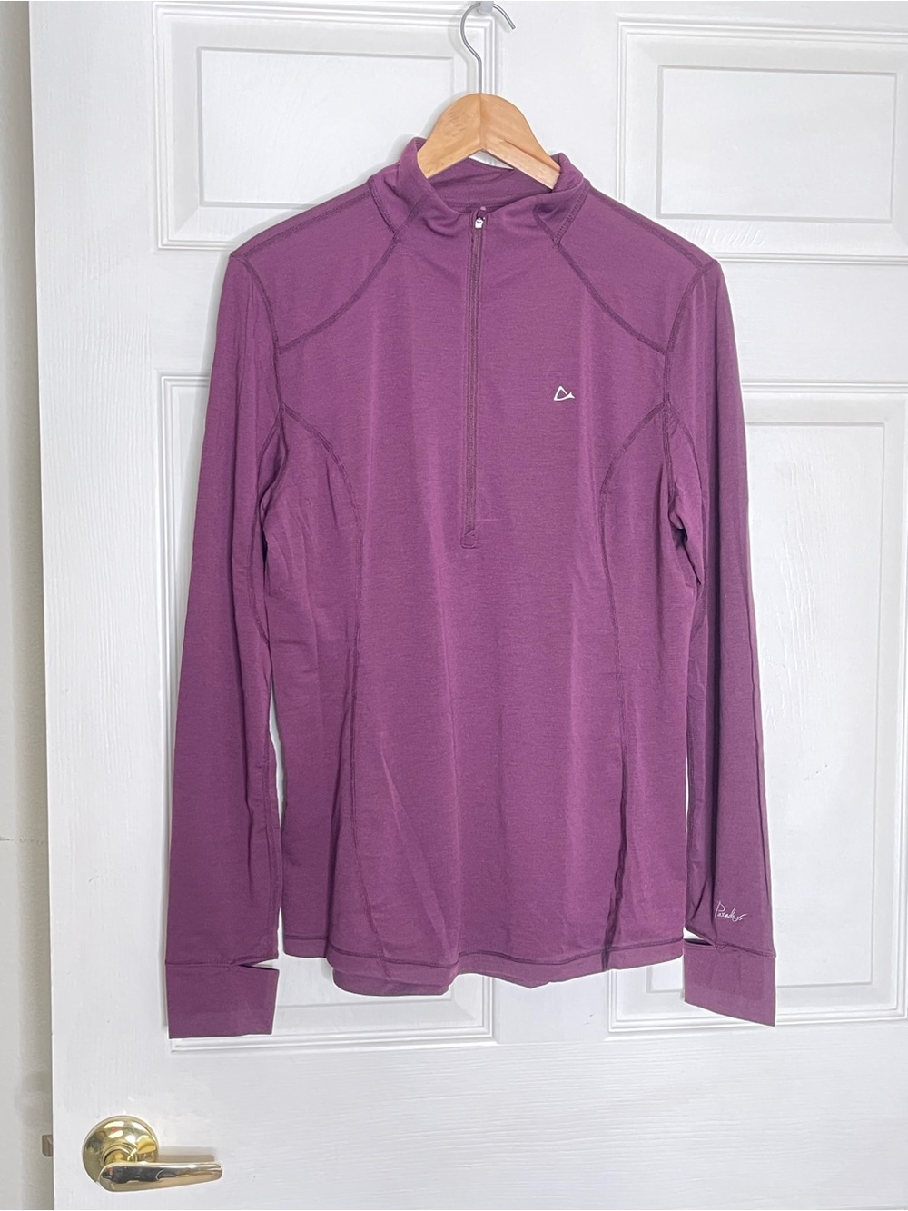 Paradox Plum Zip-Front Performance Top Merino Blend